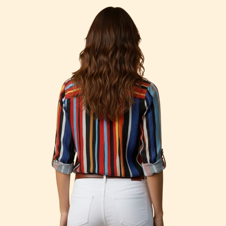 Women's Bold Striped Button-Down