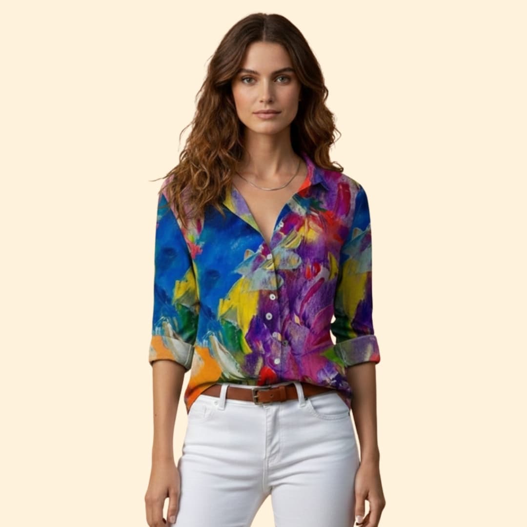 Women's Bold Striped Button-Down