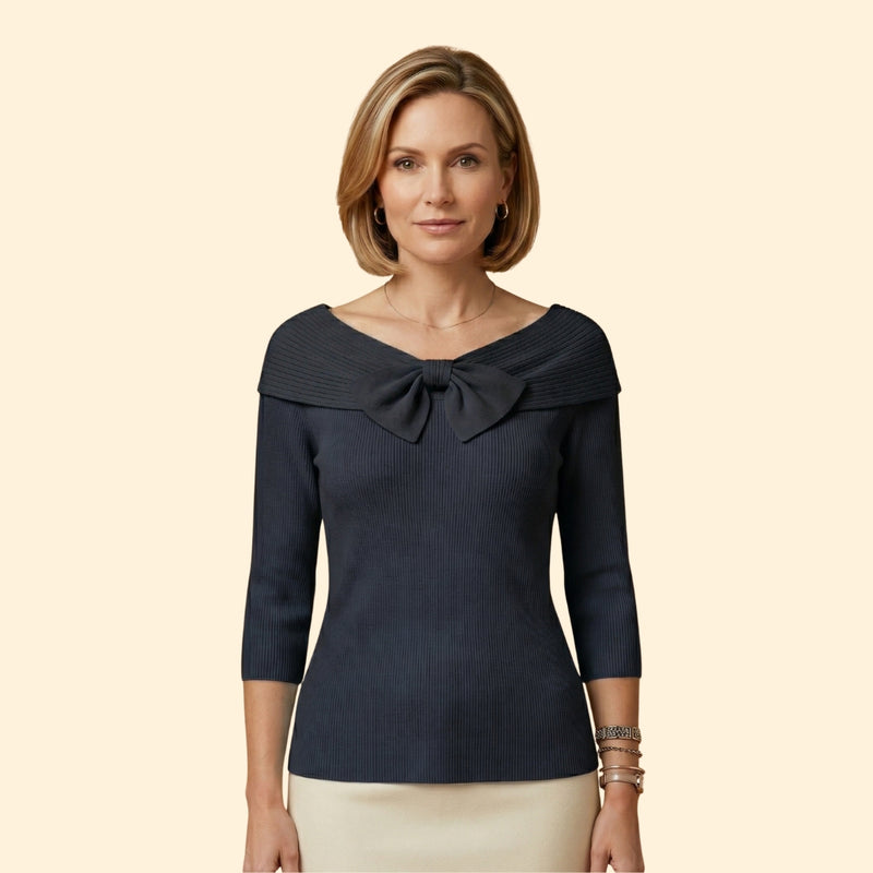 Women's Bow Knitted Top