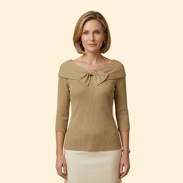 Women's Bow Knitted Top