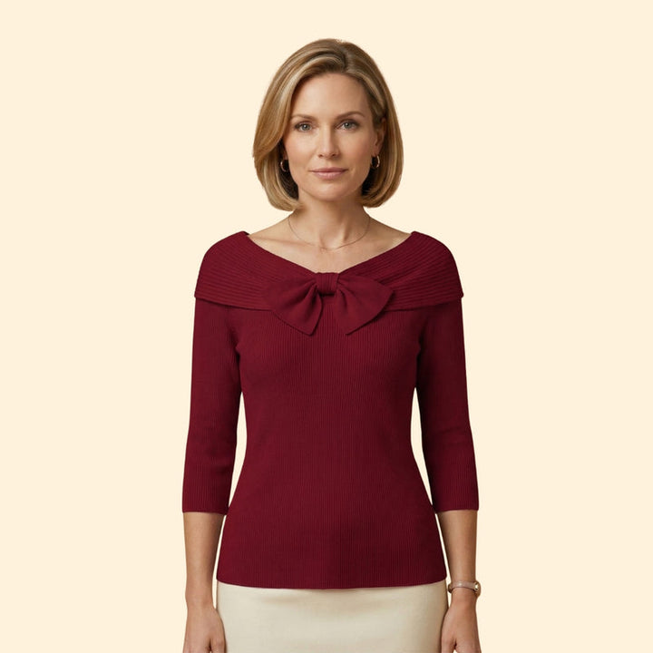 Women's Bow Knitted Top