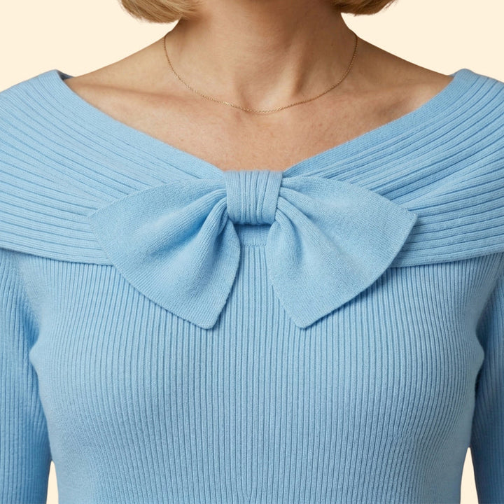 Women's Bow Knitted Top
