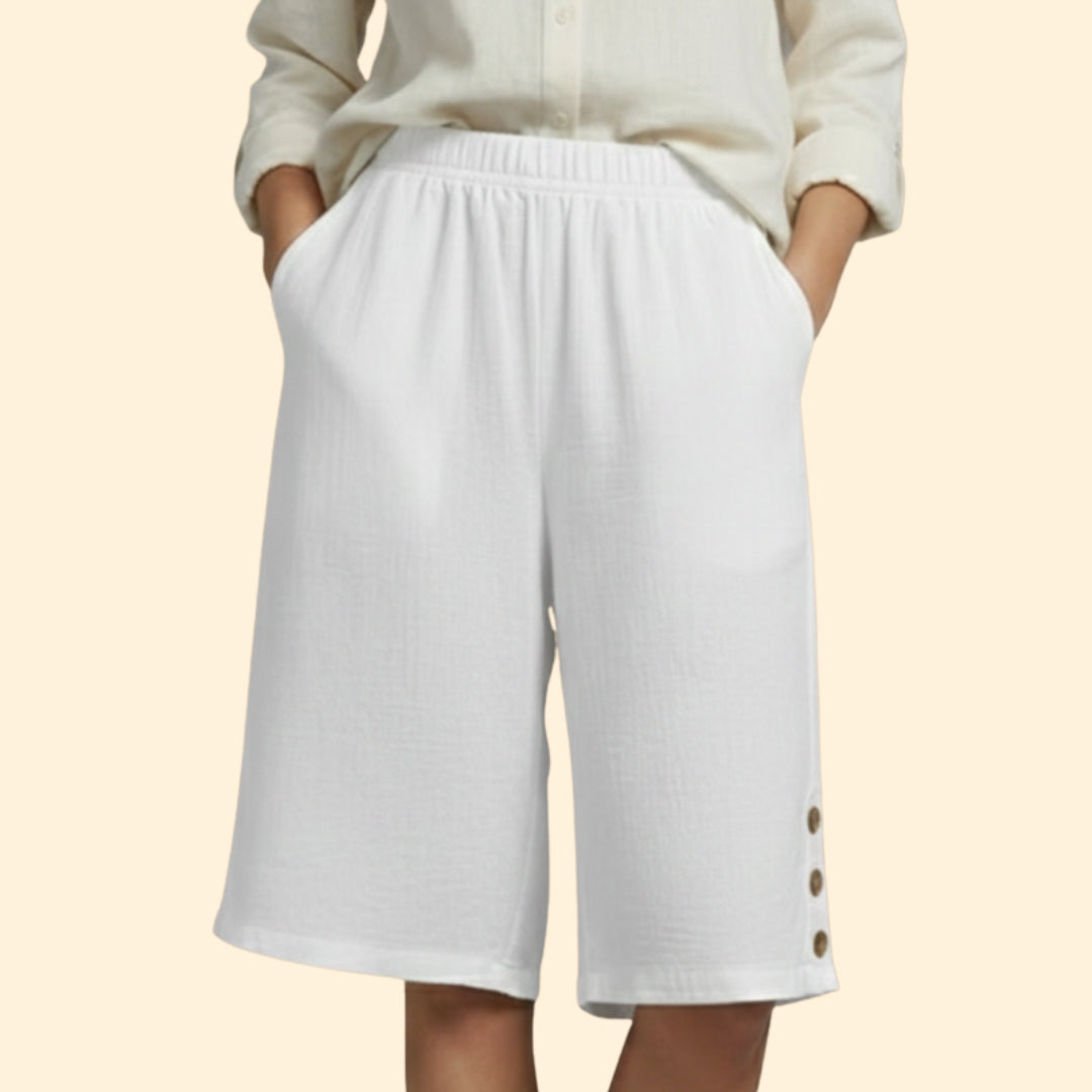 Women's Button-Accent Shorts