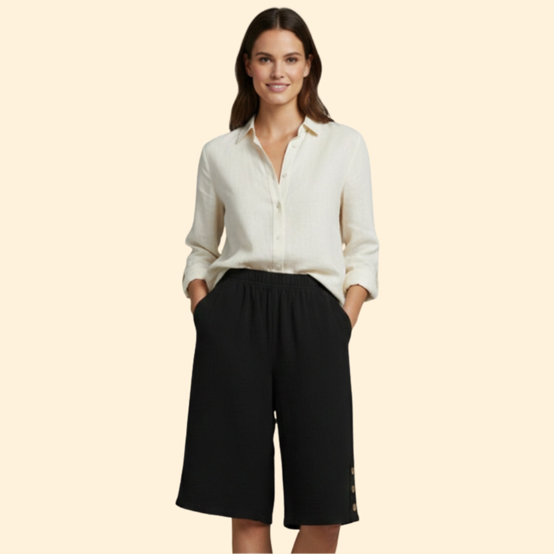 Women's Button-Accent Shorts
