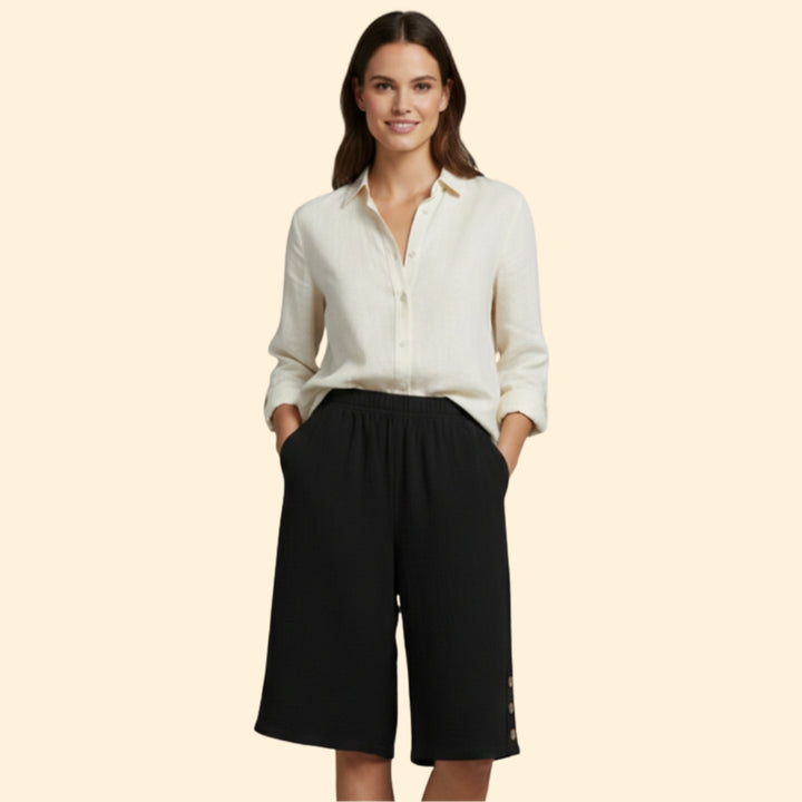 Women's Button-Accent Shorts