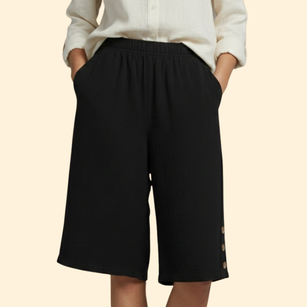 Women's Button-Accent Shorts
