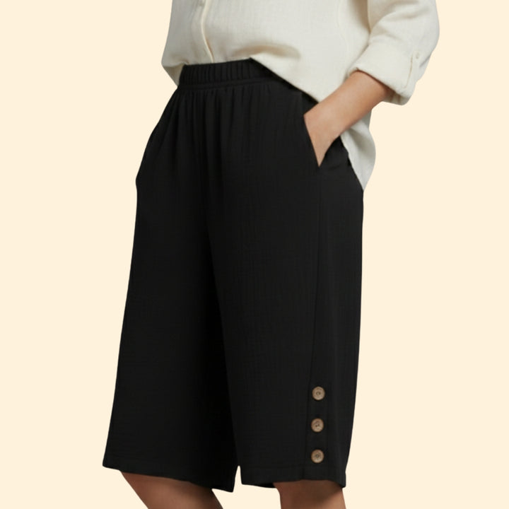 Women's Button-Accent Shorts
