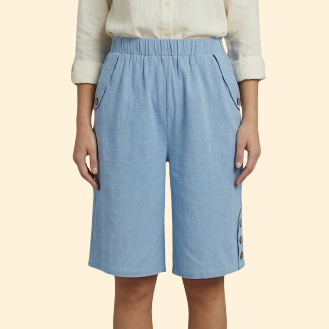 Women's Button-Accent Shorts