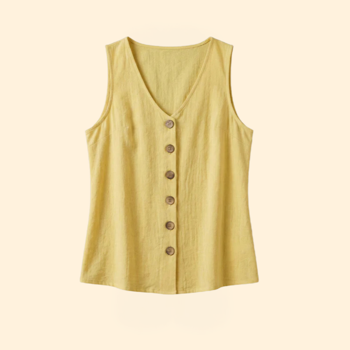 Women’s Button-Down Sleeveless Top