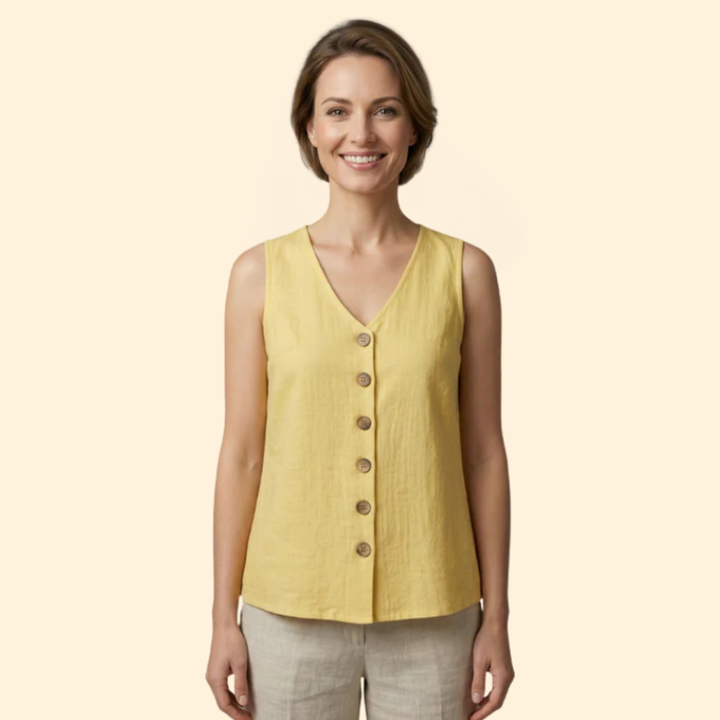 Women’s Button-Down Sleeveless Top