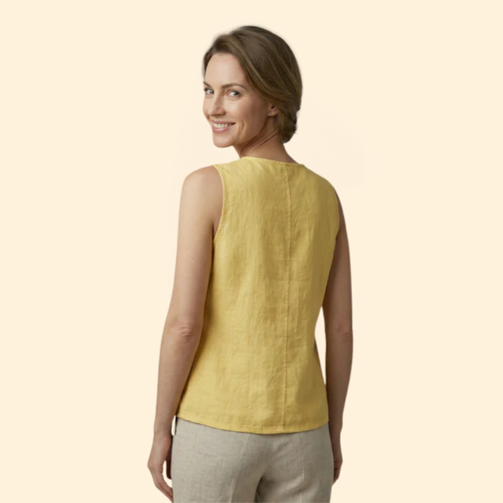 Women’s Button-Down Sleeveless Top