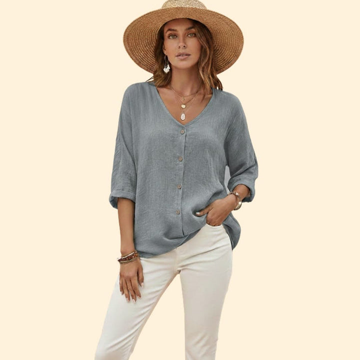 Women’s Button-Down V-Tee