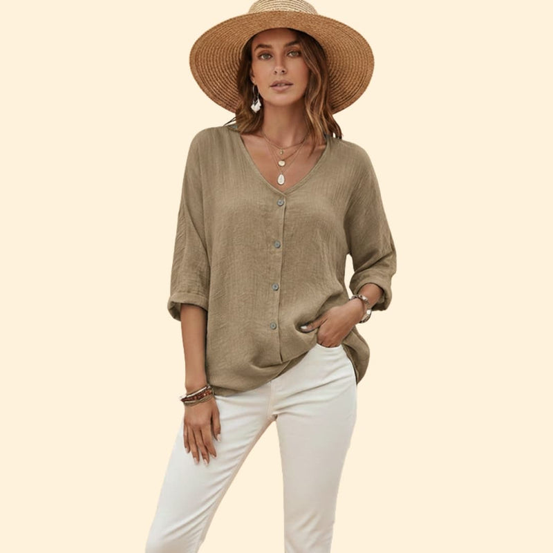 Women’s Button-Down V-Tee