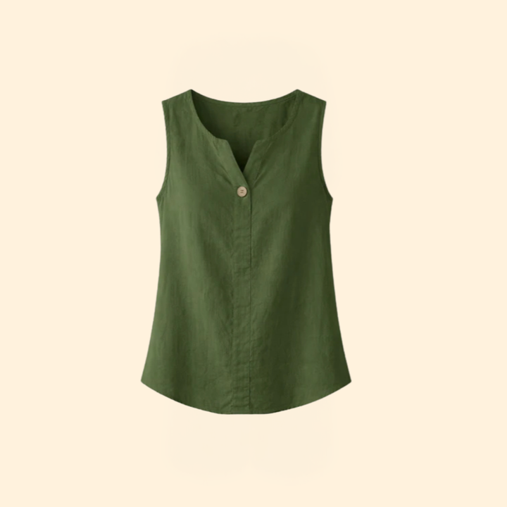 Women’s Button-Front Linen Top