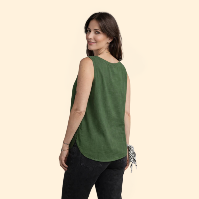 Women’s Button-Front Linen Top