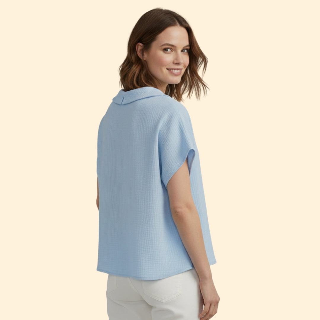 Women's Button-Up Collared Top