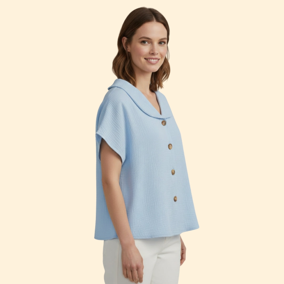 Women's Button-Up Collared Top