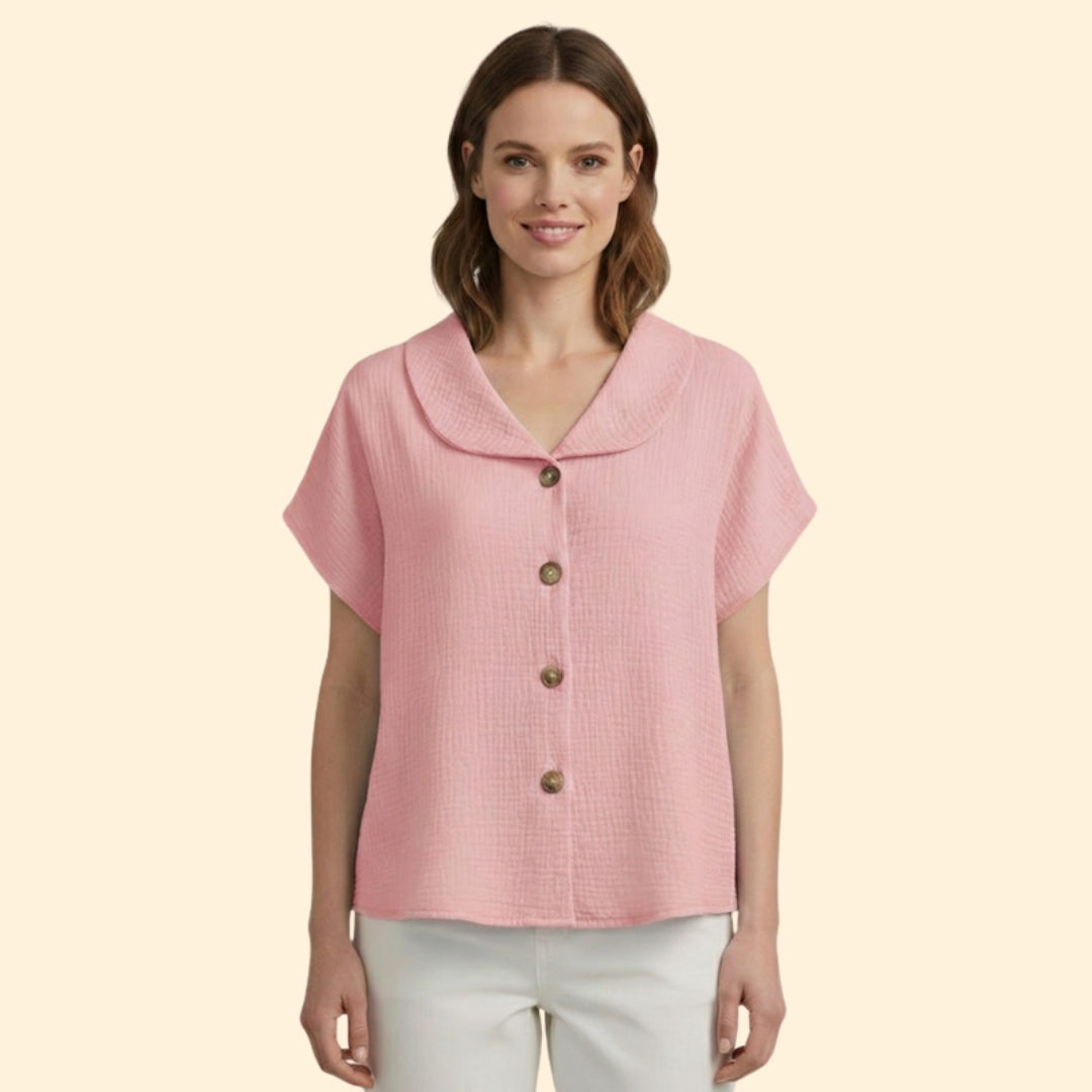 Women's Button-Up Collared Top