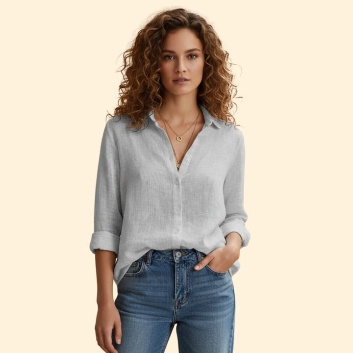 Women's Button-Up Linen Shirt