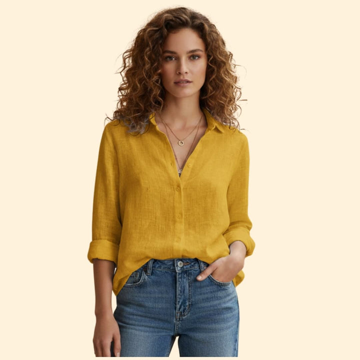 Women's Button-Up Linen Shirt