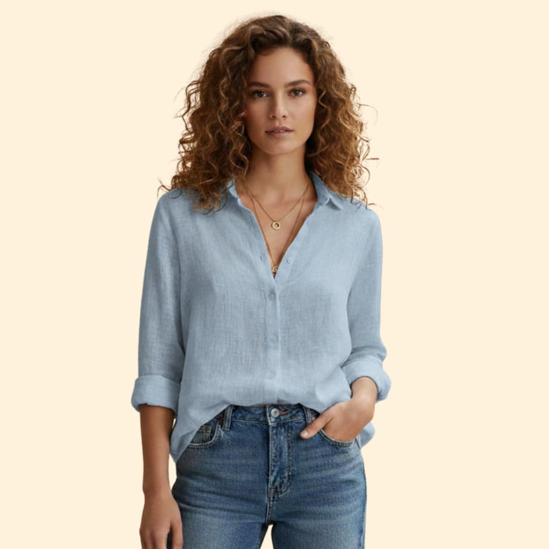 Women's Button-Up Linen Shirt