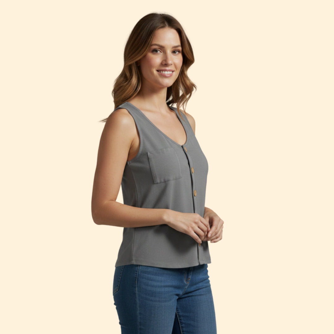 Women's Button-Up Tank Top
