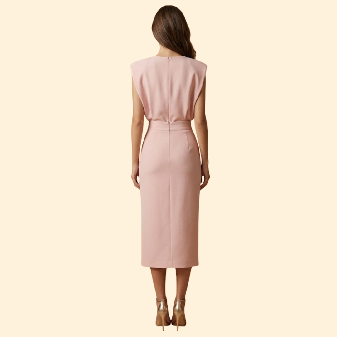 Women's Button Detail Midi Dress