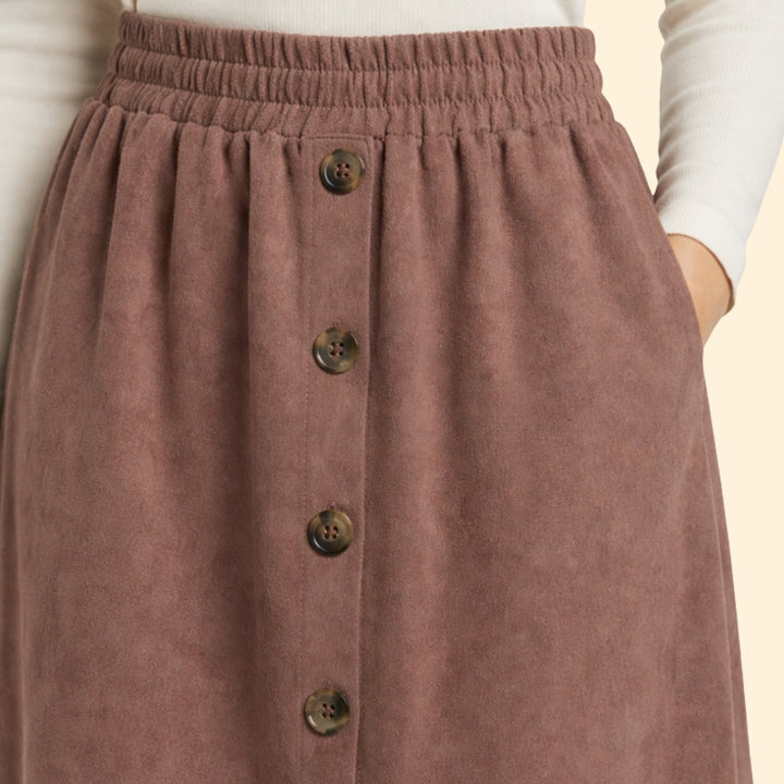 Women's Button Detail Skirt