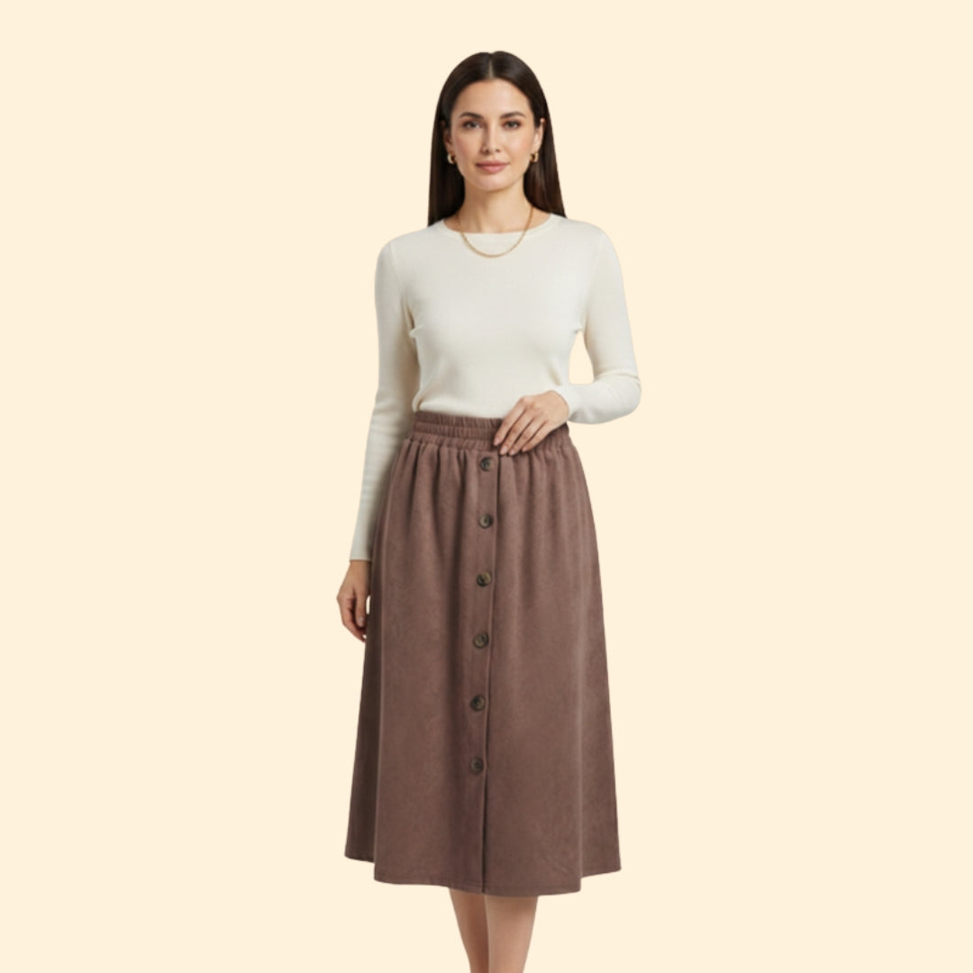 Women's Button Detail Skirt