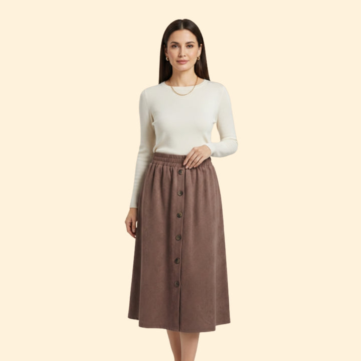 Women's Button Detail Skirt