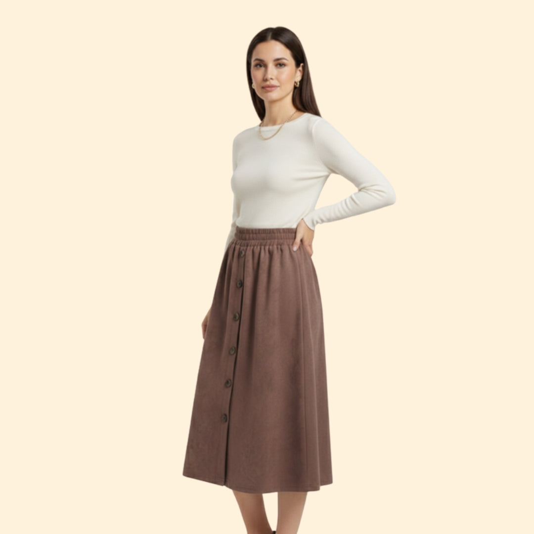 Women's Button Detail Skirt