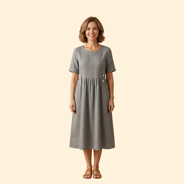 Women's Buttoned Midi Dress