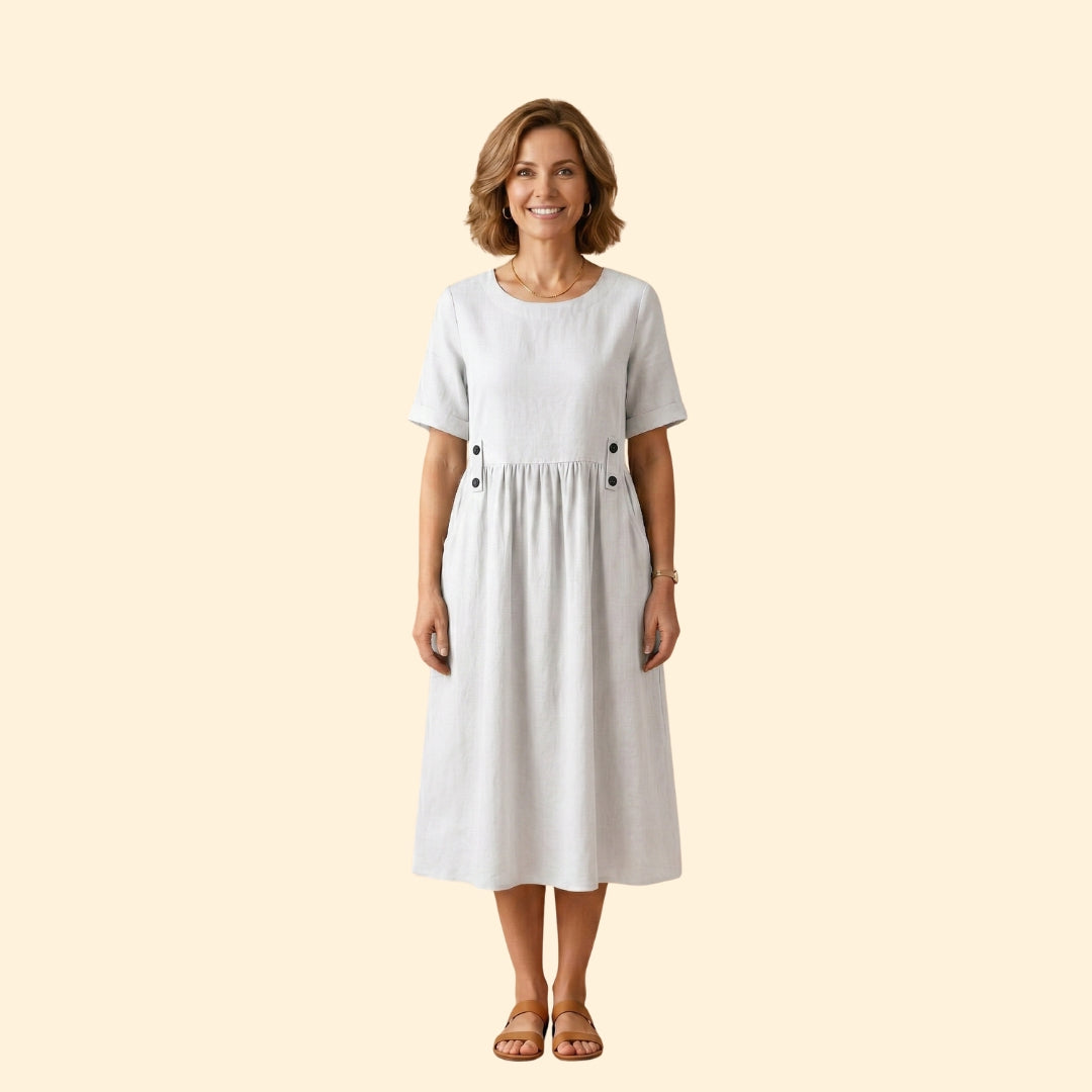 Women's Buttoned Midi Dress