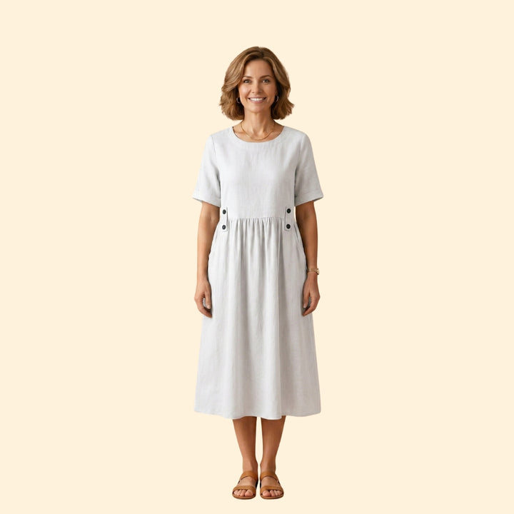 Women's Buttoned Midi Dress