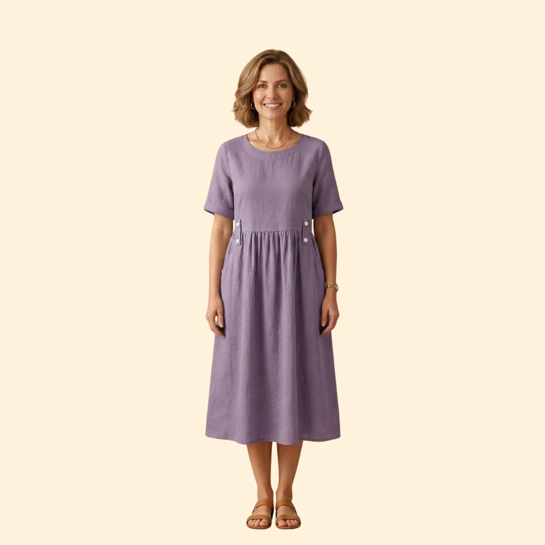 Women's Buttoned Midi Dress