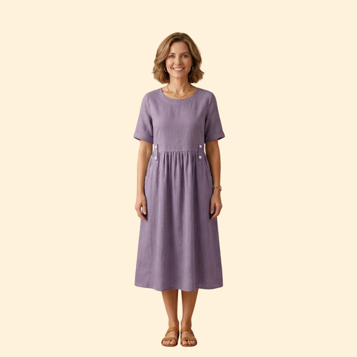 Women's Buttoned Midi Dress