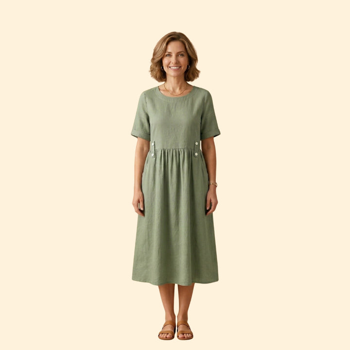 Women's Buttoned Midi Dress