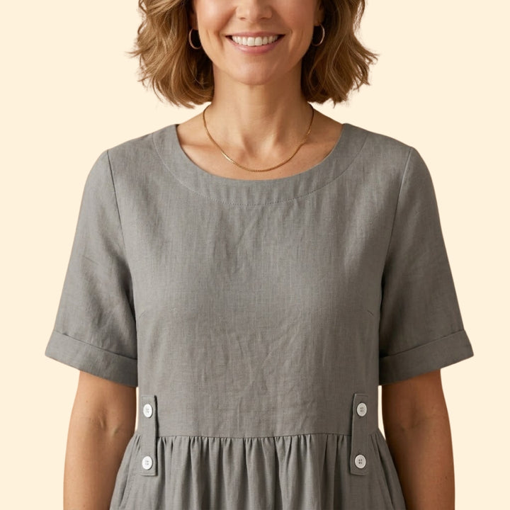 Women's Buttoned Midi Dress