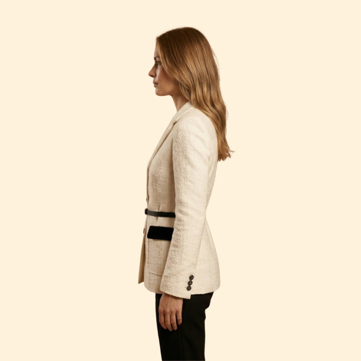 Women's Buttoned Woolen Jacket