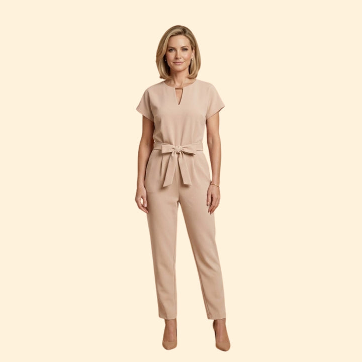 Women's Casual Belted Jumpsuit
