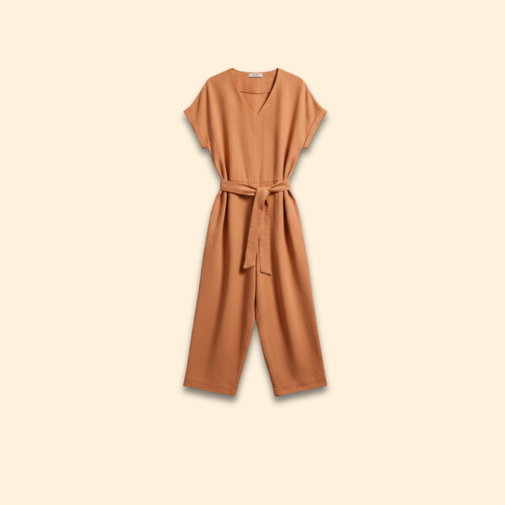 Women's Casual Belted Jumpsuit