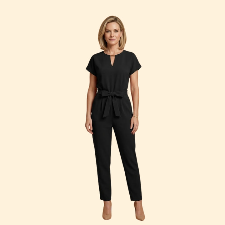 Women's Casual Belted Jumpsuit