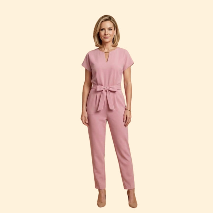 Women's Casual Belted Jumpsuit