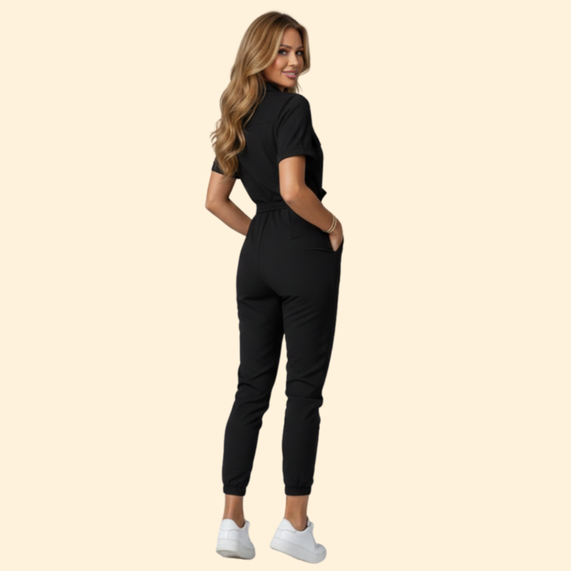 Women's Casual Button-Down Jumpsuit