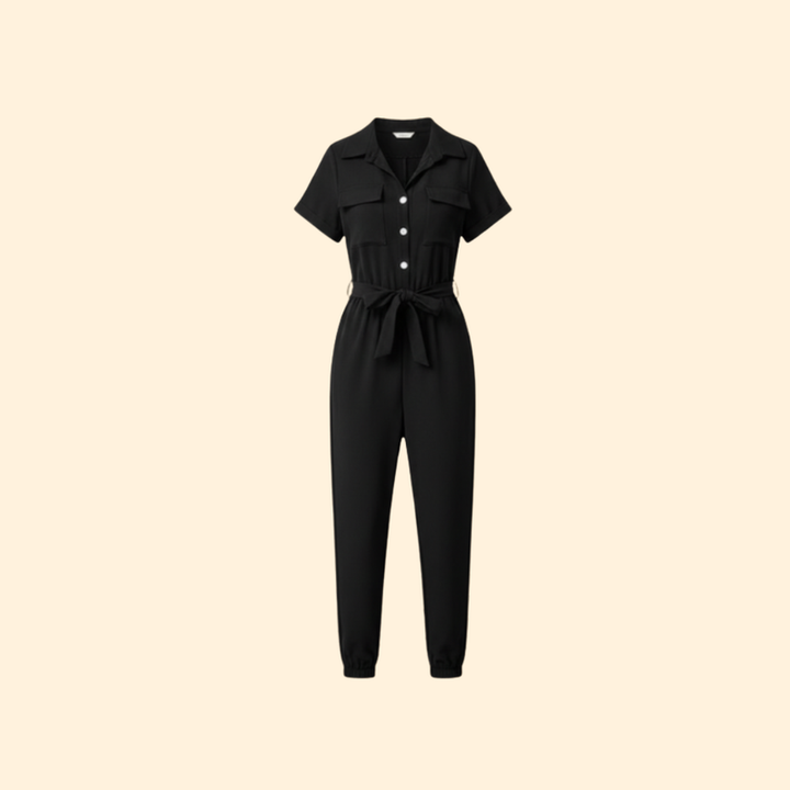 Women's Casual Button-Down Jumpsuit