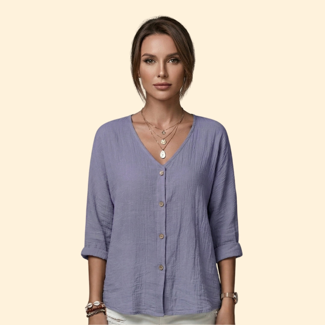 Women's Casual Button Blouse