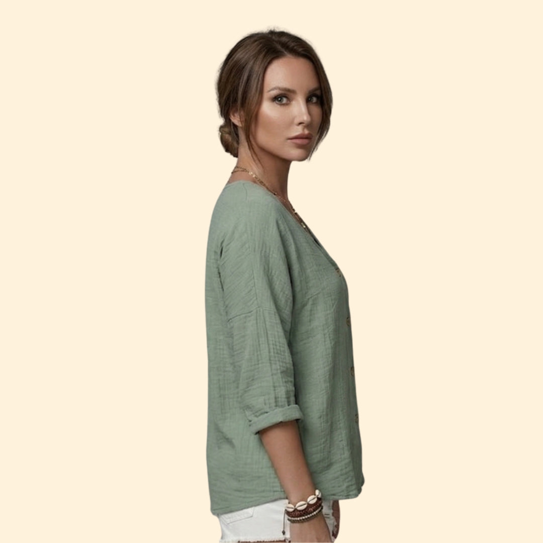 Women's Casual Button Blouse