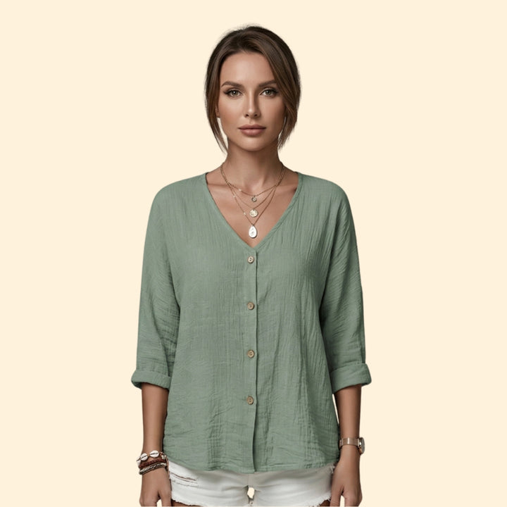 Women's Casual Button Blouse