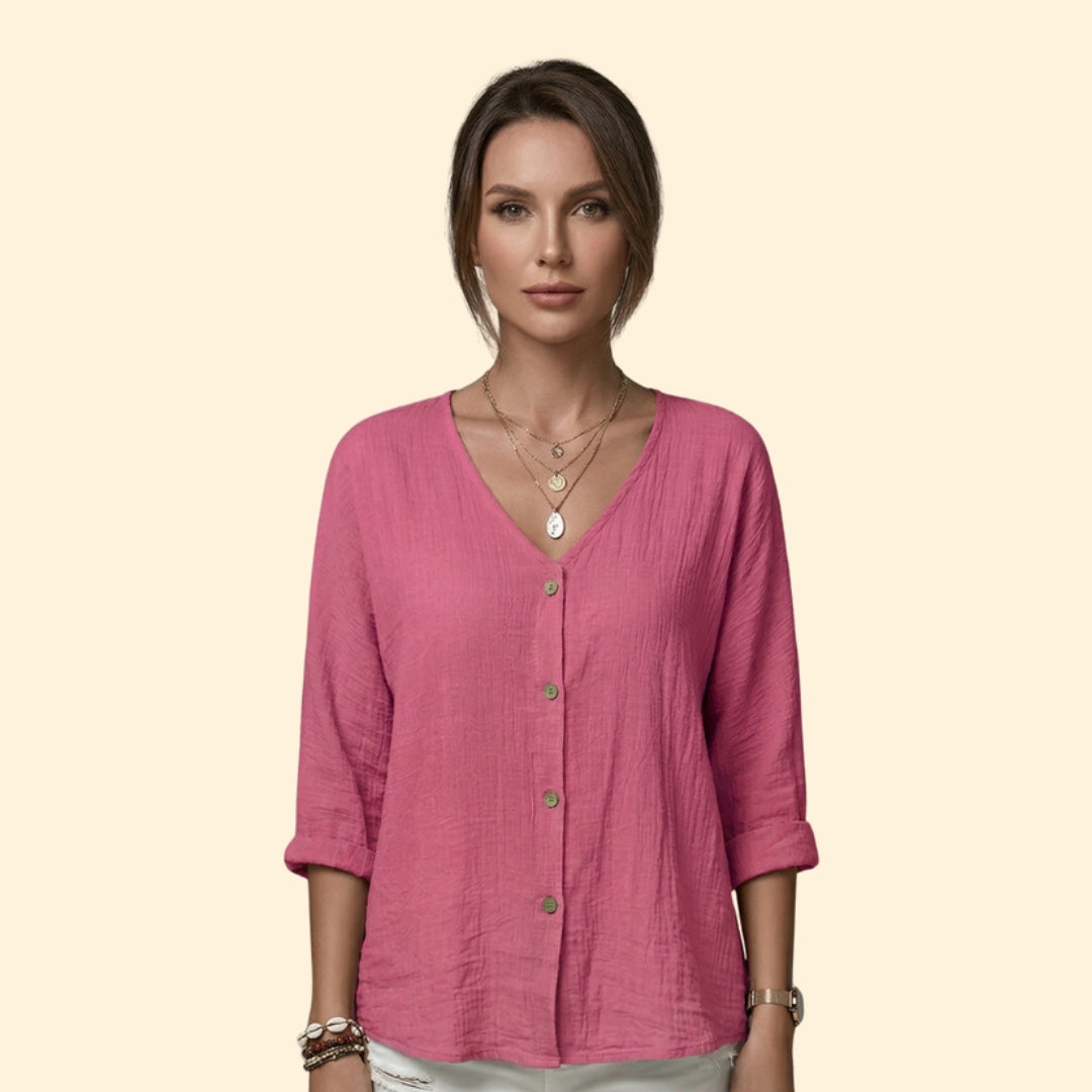 Women's Casual Button Blouse