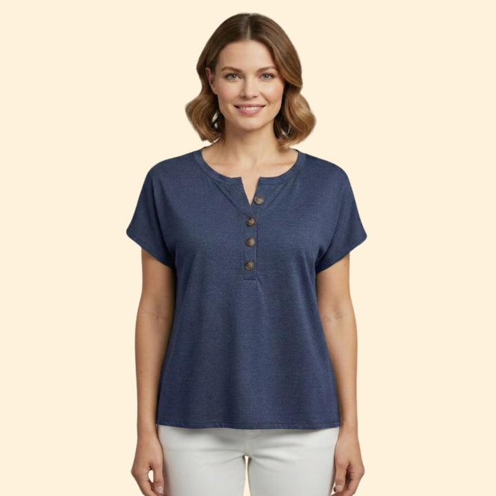 Women's Casual Buttoned T-Shirt